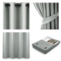 Yöverho renkailla AmeliaHome BLACKOUT 140X245 cm, 1 kpl, väri: hopea Yöverho renkailla AmeliaHome BLACKOUT 140X245 cm, 1 kpl, väri: hopea