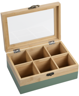 Kesper Bamboo TeeBox 6 taiga, bambusest, FSC, roheline