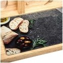 Secret De Gourmet Wooden board with cutting board, multifunctional kitchen accessory with glass plate for serving dishes Secret De Gourmet Wooden board with cutting board, multifunctional kitchen accessory with glass plate for serving dishes