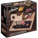 Secret De Gourmet Wooden board with cutting board, multifunctional kitchen accessory with glass plate for serving dishes Secret De Gourmet Wooden board with cutting board, multifunctional kitchen accessory with glass plate for serving dishes