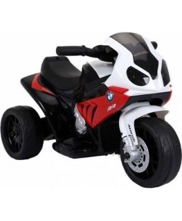 Lean Cars Elektrinis triratis motociklas vaikams BMW S1000RR, juoda, balta, raudona