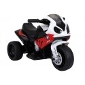 Lean Cars Elektrinis triratis motociklas vaikams BMW S1000RR, juoda, balta, raudona Lean Cars Elektrinis triratis motociklas vaikams BMW S1000RR, juoda, balta, raudona