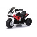 Lean Cars Sähkökäyttöinen kolmipyöräinen moottoripyörä lapsille BMW S1000RR, musta, valkoinen, punainen Lean Cars Sähkökäyttöinen kolmipyöräinen moottoripyörä lapsille BMW S1000RR, musta, valkoinen, punainen