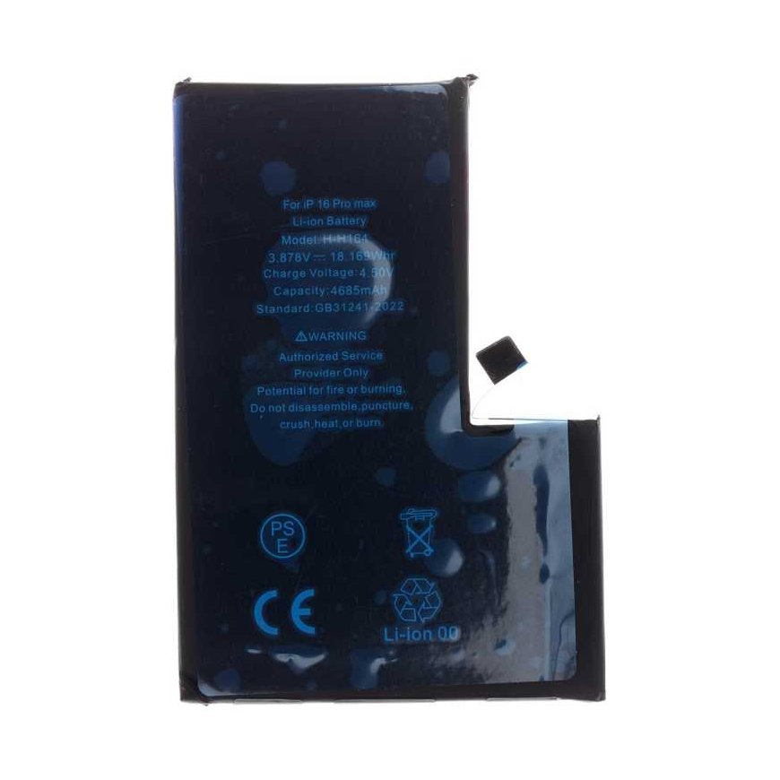 „iPhone 16 Pro Max“ 4685 mAh litiumioniakku (tukkukauppa)