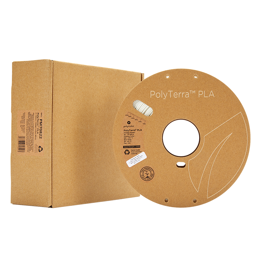 Polymaker PolyTerra PLA - 1kg - 1.75mm - Cotton Baltas – 4