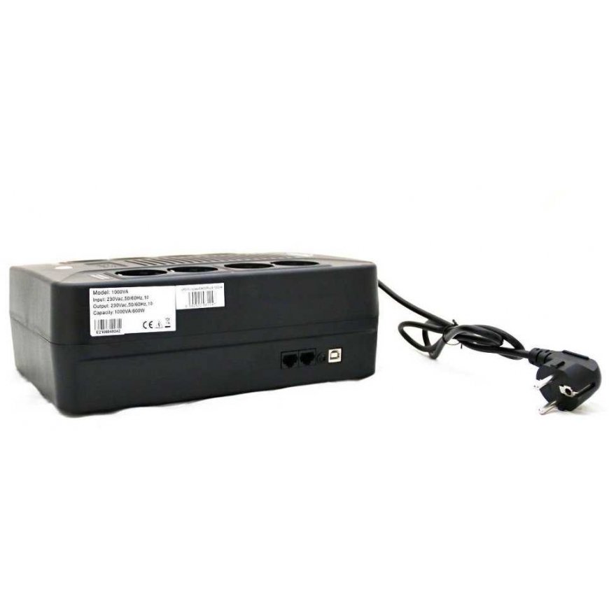 Eurocase EA200PLUS EVO 1000VA, interaktiivne rida, 8x pistik – 3