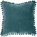 Atmosphera POMPONS decorative cushion, 40 x 40 cm, marine colors Atmosphera POMPONS decorative cushion, 40 x 40 cm, marine colors