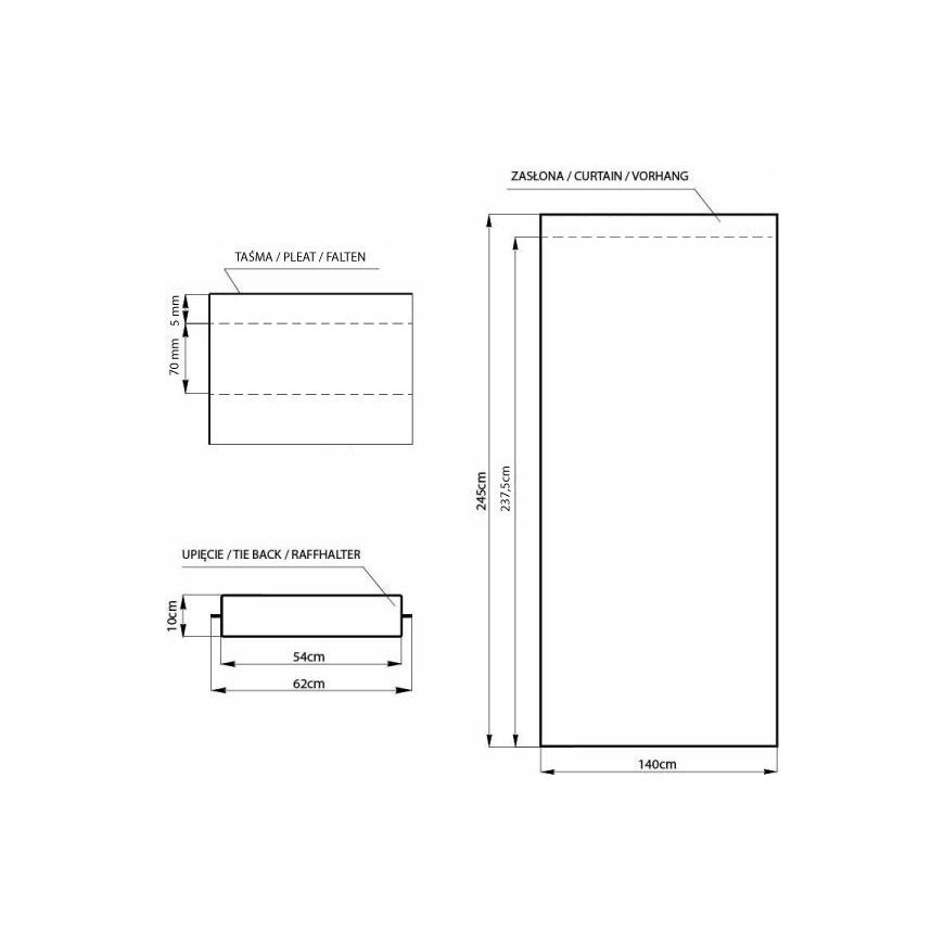 AmeliaHome VERHO/AH/VALOSULKUS/PLEAT/D.Vihreä/140X245/1KPL – 5