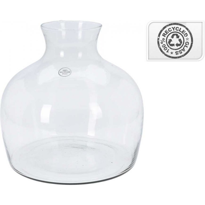 Vilde Mondex PERDIRBTAS STIKLINIS VAZONAS 33XW36CM