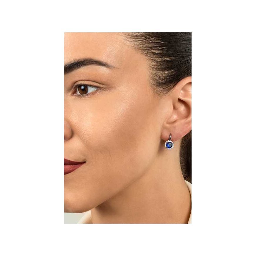 Brilio Silver Unique silver earrings with blue zirconia EA431WB – 4