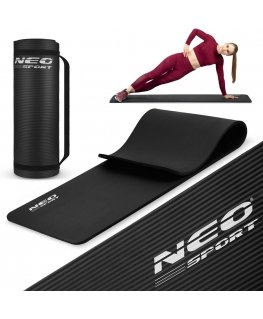 Large exercise mat 183 x 60 cm Neo-Sport - 192300 black