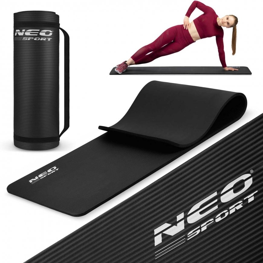 Suur treeningmat 183 x 60 cm Neo-Sport - 192300 must