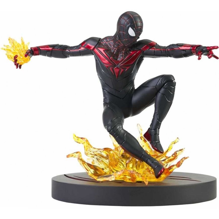 Diamond Select Marvel Gallery Comic Spiderman PS5 Miles Morales Figure 18cm