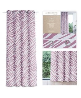 Night curtain AmeliaHome FUN, 140x250 cm, rings, color: white, pink