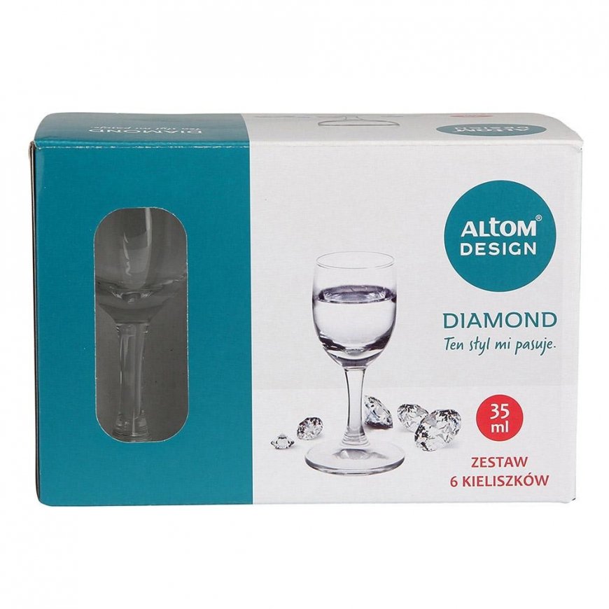 Royal Leerdam DIAMOND KPL. 6 KIELIŠKŲ VODKAI 35ML – 2