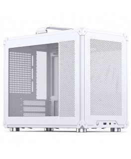 PC-kotelo Jonsbo C6 MAX, Mini, Micro-ATX, karkaistu lasi - Valkoinen