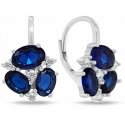 Brilio Silver Beautiful silver earrings with dark blue zirconia EA1182WB Brilio Silver Beautiful silver earrings with dark blue zirconia EA1182WB