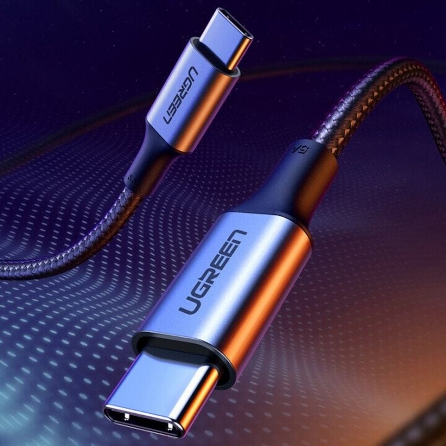 Ugreen Type C 2.0 Мужской к Мужскому 5A Дата Кабель 2M Чёрный – 3