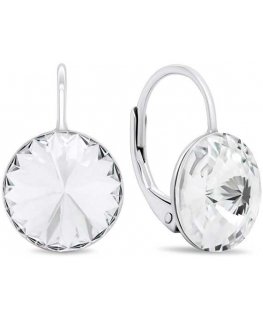Brilio Silver Beautiful silver earrings with clear zirconia EA372W