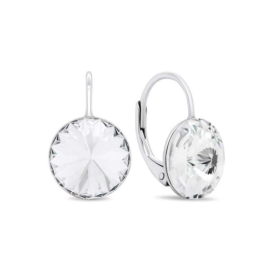 Brilio Silver Beautiful silver earrings with clear zirconia EA372W