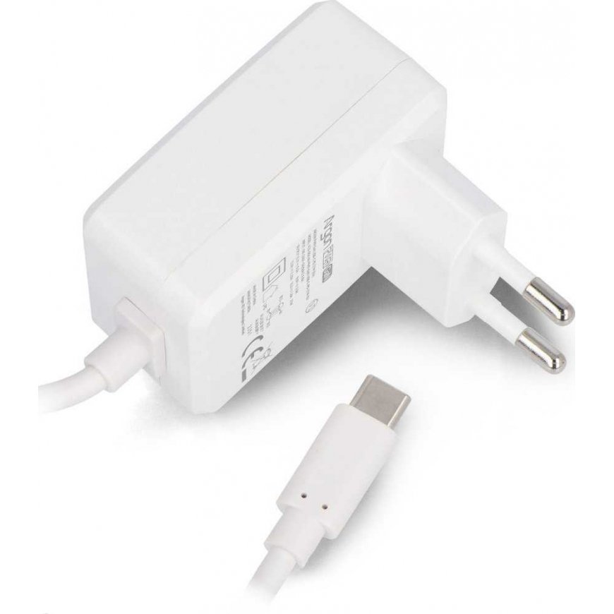 Argon40 27W USB C baro avots – 5.1V/5A, paredzēts Raspberry Pi 5 – balts – 4