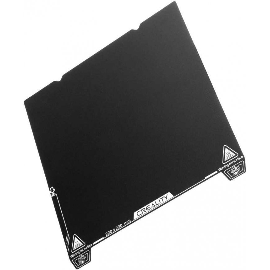 Divpusēja PEI pārklājums ar epoksīda sveķu pārklājumu, paredzēts Creality 3D printeru darba galdam – 235x235 mm – 2