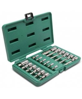 Socket set with bits Sata S09053 1/4''+1/2'' 18 pcs.