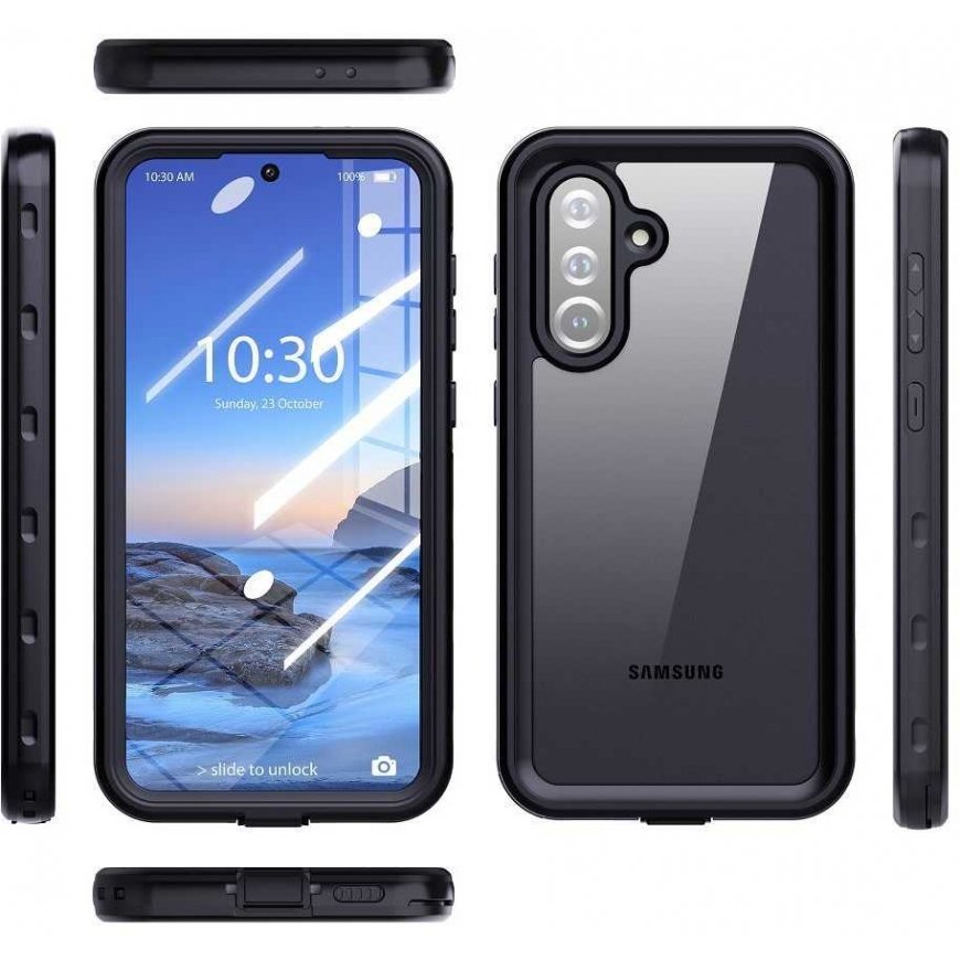 Water-resistant case SHELLBOX A36 designed for Samsung Galaxy A36 in black color – 2