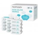 MOMCOZY MOIST WIPES WITH SALINE SOLUTION, 12 PACKS OF 60 PCS EACH. MOMCOZY MOIST WIPES WITH SALINE SOLUTION, 12 PACKS OF 60 PCS EACH.