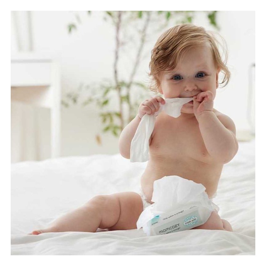MOMCOZY MOIST WIPES WITH SALINE SOLUTION, 12 PACKS OF 60 PCS EACH. – 4