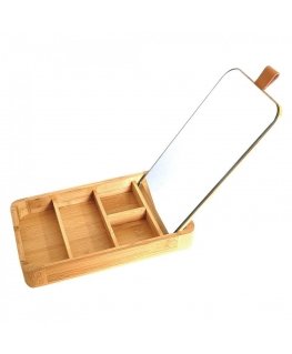 King Hoff BAMBOO ORGANIZER FOR SMALL ITEMS WITH MIRROR KINGHOFF KH-1695