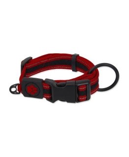 Neck strap - Placek Active Dog Collar Fluffy M red 2.5x33-48cm
