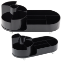 Lean multifunctional organizer for cosmetics table, rotating, spacious, black Lean multifunctional organizer for cosmetics table, rotating, spacious, black
