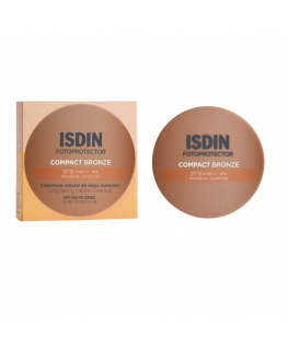 Isdin KOMPAKTA SAULES AIZSARGKRĒMS SPF 50 dabiska ilgnoturīga segšana Bronzas 10g