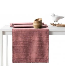 Tablecloth Vesta pink pressed modern 115x250+35x250 AmeliaHome