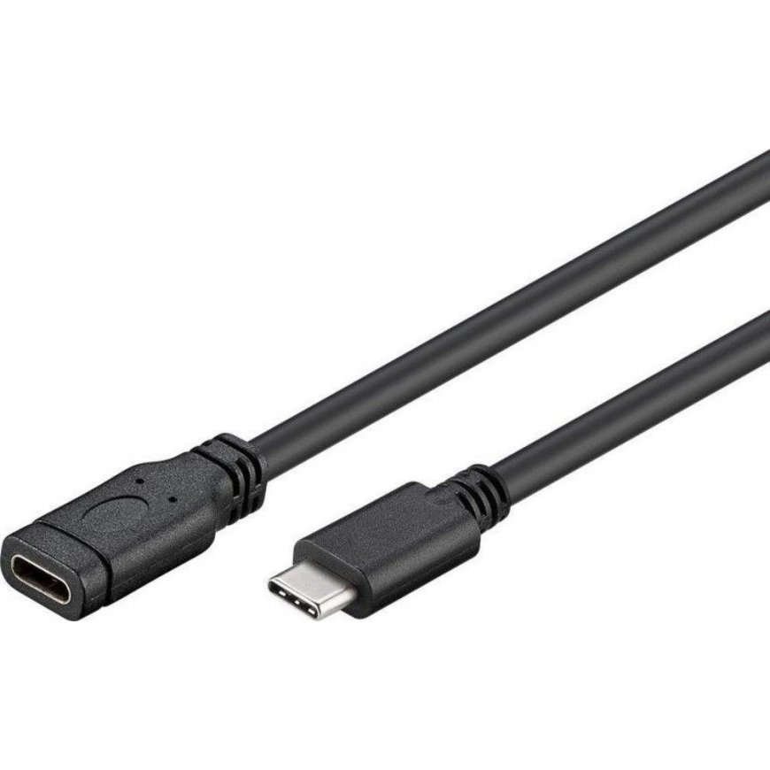 PREMIUMCORD USB-C jatkojohto (1. sukupolven USB 3.1), C/M - C/F, 2m