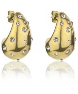 Marc Malone Paauksuoti Tear Drop Adley gold earrings MCE24045G
