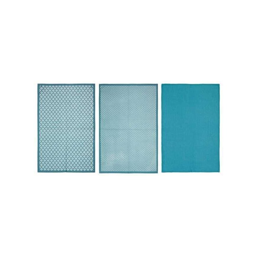Atmosphera köögirätikud mustriga, 45 x 70 cm, 3 tk, sinised