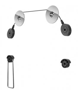 Goobay TV EasyMount L 139,7 cm (55") Juoda, Sidabras
