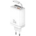 Laadija USAMS Xiang Series CC296 30W 1xUSB-C 1xUSB-A + valge USB-C kaabel Laadija USAMS Xiang Series CC296 30W 1xUSB-C 1xUSB-A + valge USB-C kaabel