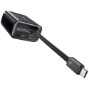 Laadija USAMS Xiang Series CC296 30W 1xUSB-C 1xUSB-A + valge USB-C kaabel Laadija USAMS Xiang Series CC296 30W 1xUSB-C 1xUSB-A + valge USB-C kaabel
