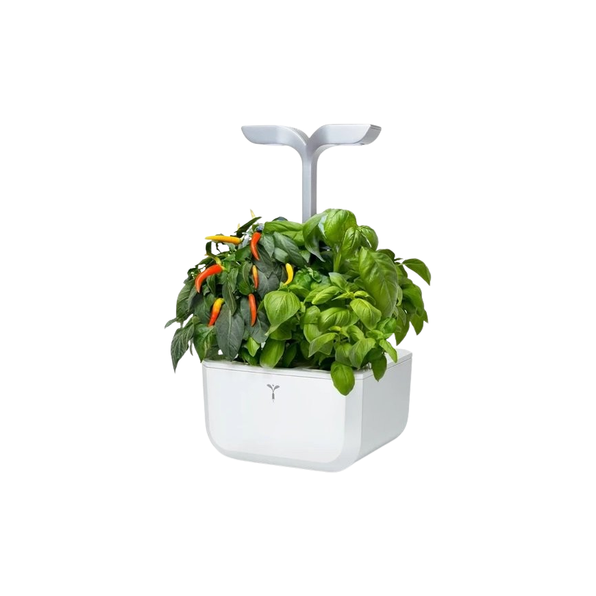 iGET Véritable Exky SMART – automatic flower pot with lighting control, white + 2 herb refills – 2