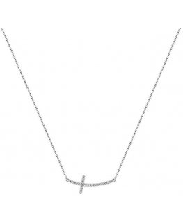 Brilio Silver Brilio Sidabrinis Fine silver cross pendant with zircons NCL22W