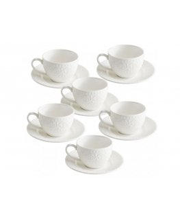 THE DREAMY WHITE PORCELAIN 6 coffee cup set 100 ml