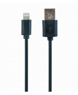 Gembird CC-USB2-AMLM-2M Lightning-kaapeli musta