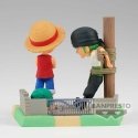 Banpresto One Piece Log Stories Monkey D Luffy ja Roronoa Zoro figuur 7 cm
