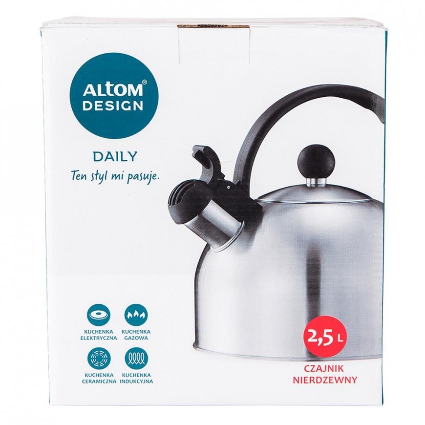 Altom Design Nerūdijančio plieno virdulys Daily Satin, 2,5L – 3