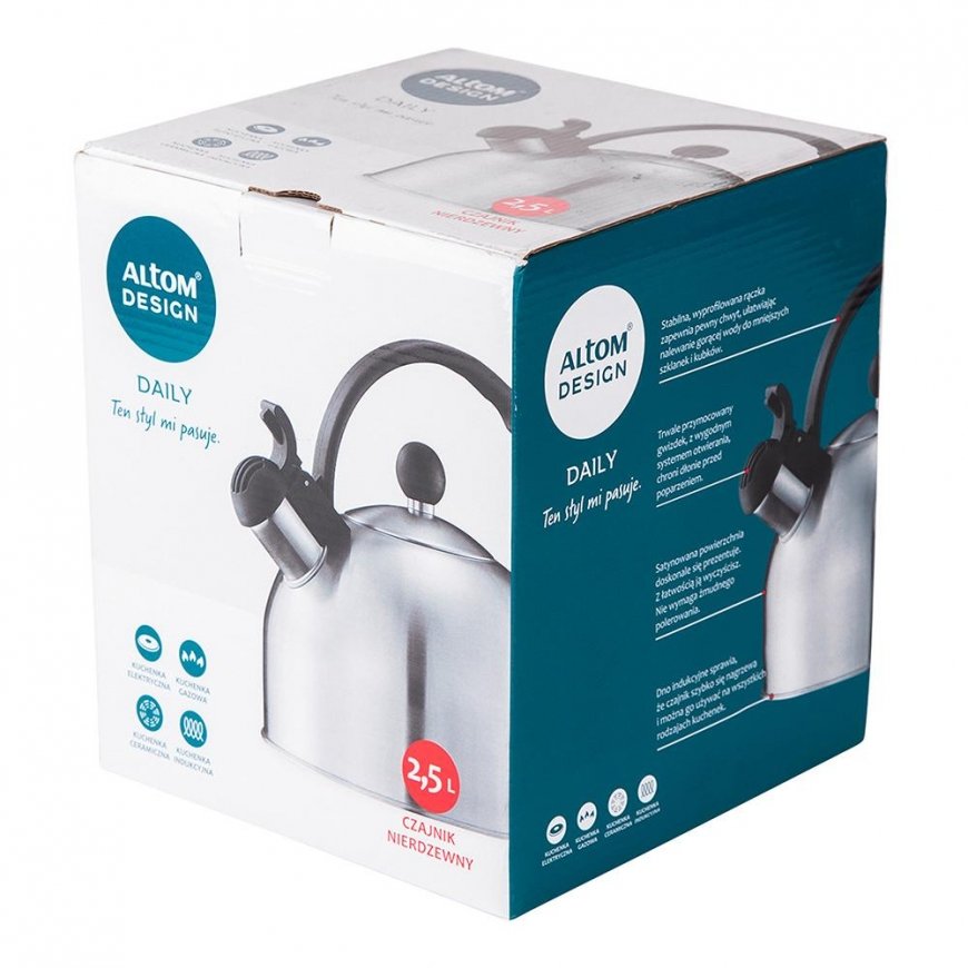 Altom Design Nerūdijančio plieno virdulys Daily Satin, 2,5L – 4