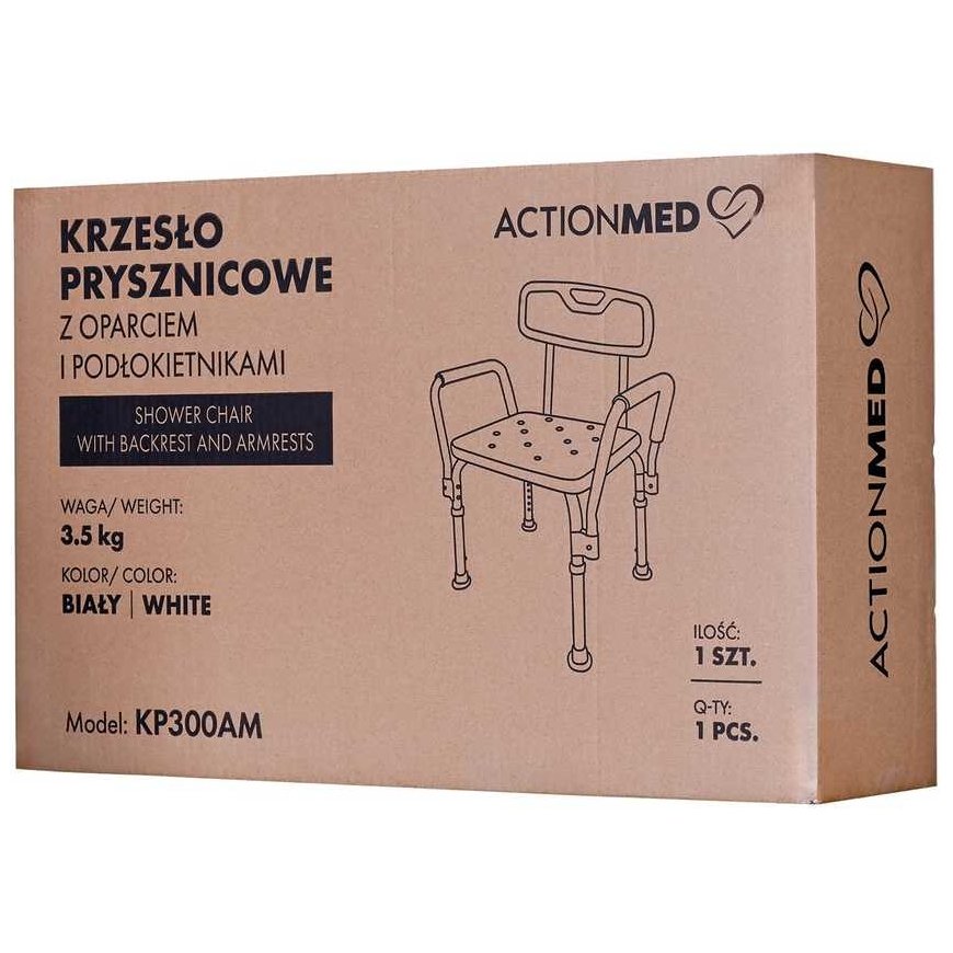Dušas krēsls ar atzveltni un roku balstiem – 2