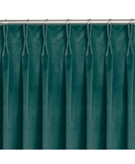 VILA värikäs merihenkinen klassinen "flex" verho, 7,5 cm, kaksinkertaisilla poimuilla, samettinen, 400x270 HOMEDE